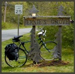 Sign coming into Ernie's Grove.